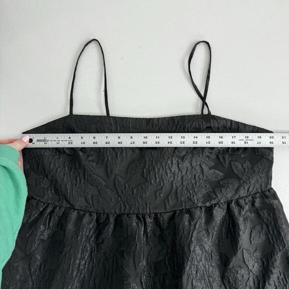 J.Crew Womens Dress 16 Black Jacquard Floral Tiered Cocktail Evening Romantic - Picture 8 of 16